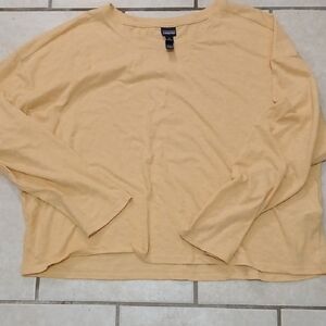 PATAGONIA Womens Size M Yellow Long Sleeve Top